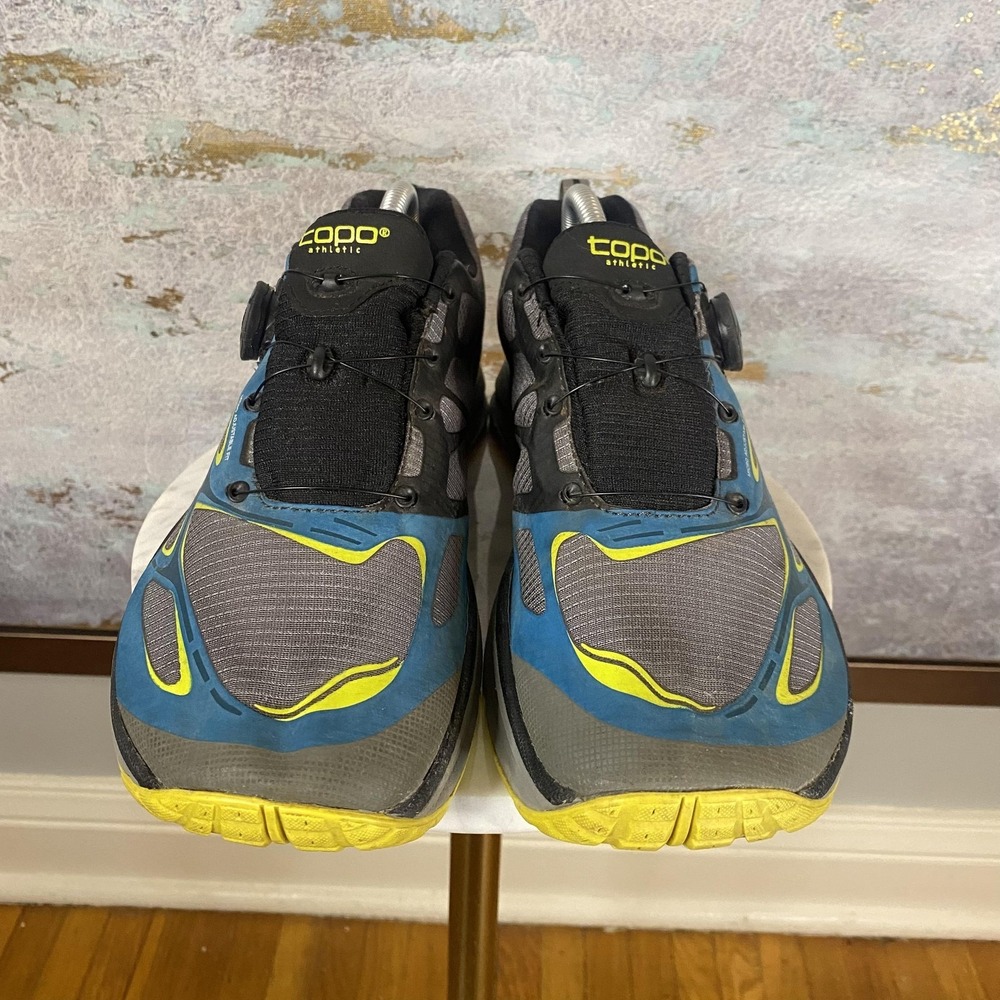 Topo Athletic Runduro Shoes Mens Size 9.5 Gray Teal Dial Running Sneakers - Picture 3 of 11